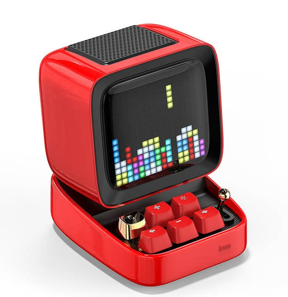 Retro Pixel Art Bluetooth Portable Speaker Alarm Clock DIY LED Display Board